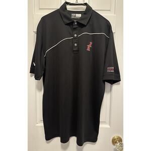 Callaway Golf Polo L Black Halo JA Logo Leukemia Research Foundation